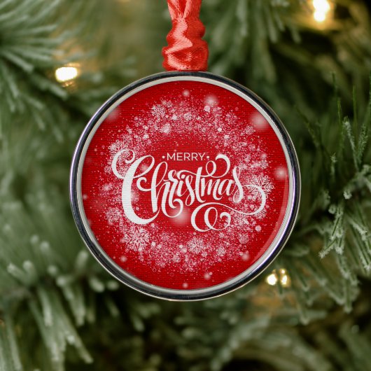 クリスマスモダンプレゼント メタルオーナメント (ツリー)