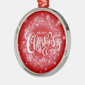 クリスマスモダンプレゼント メタルオーナメント (左)