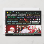 クリスマスモダンホリデーサブウェイアートフォトカード シーズンカード (正面)