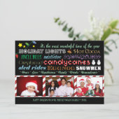 クリスマスモダンホリデーサブウェイアートフォトカード シーズンカード (スタンド正面)