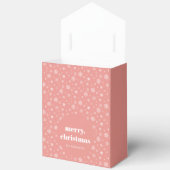 クリスマスモダンホリデーピンクのスノーフレークのパターン フェイバーボックス (見開き)