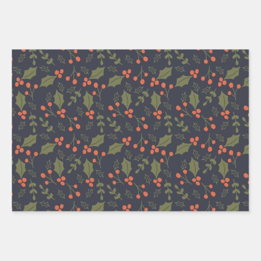 クリスマスモダンホリデーメルティング雪だるまかわいい ラッピングペーパーシート (正面)