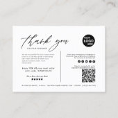 クリスマスモダンホリデー企業のサンキュー 名刺 (裏面)