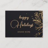 クリスマスモダンホリデー企業のサンキュー 名刺 (正面)