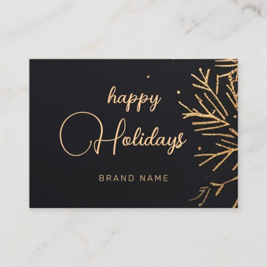 クリスマスモダンホリデー企業のサンキュー 名刺 (正面)