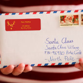 クリスマスモダンミニマリスト金ゴールド赤 ラベル