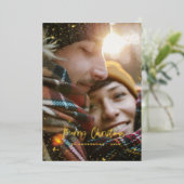 クリスマスモダンミニマルフォトスター 箔シーズンカード (立ち正面)