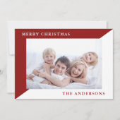 クリスマスモダンミニマルフォトホリデーカード シーズンカード (正面)