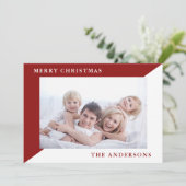 クリスマスモダンミニマルフォトホリデーカード シーズンカード (スタンド正面)