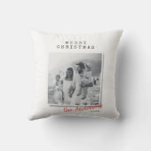 クリスマスモダンミニマルヴィンテージ家族の写真 クッション (裏面)