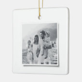 クリスマスモダンミニマルヴィンテージ家族の写真 セラミックオーナメント (左)