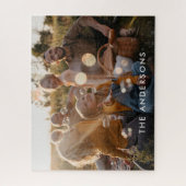 クリスマスモダンミニマル写真コラージギフトユニーク ジグソーパズル (縦)