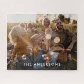 クリスマスモダンミニマル写真コラージギフトユニーク ジグソーパズル (横)