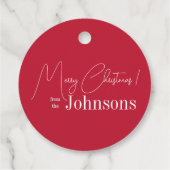 クリスマスモダンレッド家族 フェイバータグ (裏面)