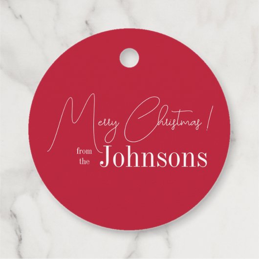 クリスマスモダンレッド家族 フェイバータグ (裏面)