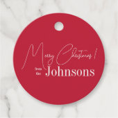 クリスマスモダンレッド家族 フェイバータグ (正面)