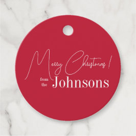 クリスマスモダンレッド家族 フェイバータグ