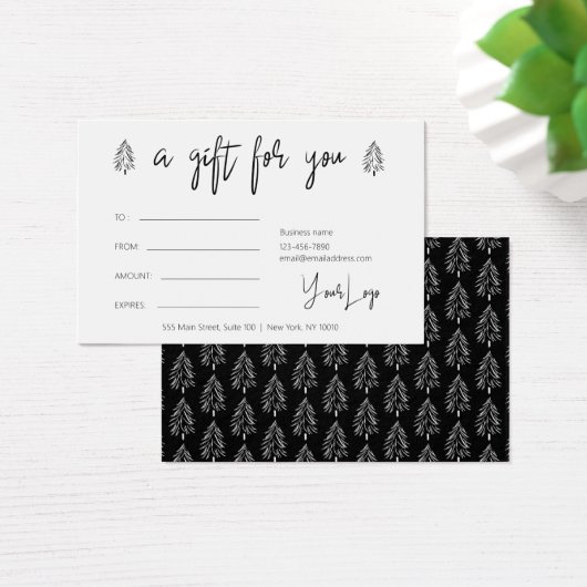 クリスマスモダンロゴ贈与券 (デスク)