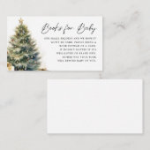 クリスマスモダン冬の赤ちゃんシャワーブックベビー エンクロージャーカード (正面/裏面)