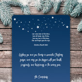 クリスマスモダン出生ミニマルラインアートブルー 箔シーズンカード