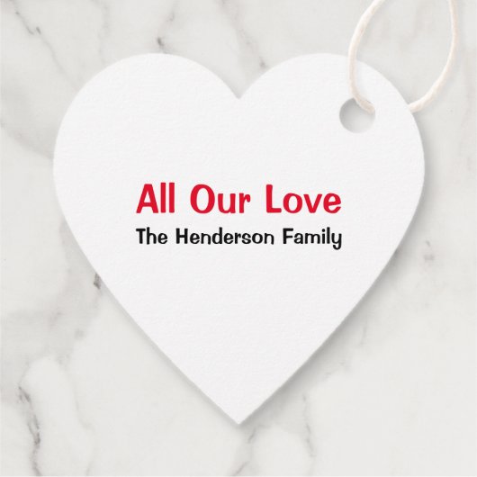 クリスマスモダン天使ストライプ赤い白金ゴールド フェイバータグ (裏面)