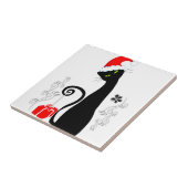 クリスマスモダン子猫 タイル (側面)