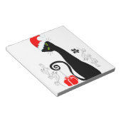 クリスマスモダン子猫 ノートパッド (アングル)