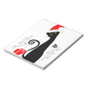 クリスマスモダン子猫 ノートパッド (回転)