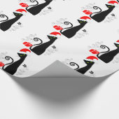 クリスマスモダン子猫 ラッピングペーパー (角)