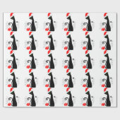 クリスマスモダン子猫 ラッピングペーパー (フラット)