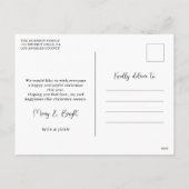 クリスマスモダン家族の写真ホリデーはがき シーズンポストカード (裏面)