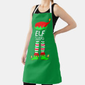 クリスマスモダン小妖精や小人分隊オン・グリーン エプロン (インサイチュ)