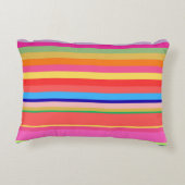 クリスマスモダン応援カラフルストライプの アクセントクッション (裏面)