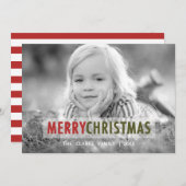 クリスマスモダン応援 | 休日の写真カード シーズンカード (正面/裏面)