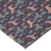 クリスマスモダン抽象芸術鹿離れの花咲き テーブルクロス (アングル)