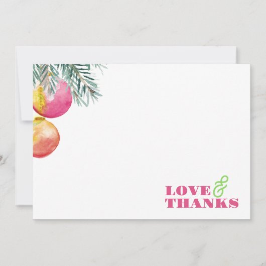 クリスマスモダン文房具ありがとうお水色 シーズンカード (正面)