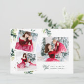 クリスマスモダン植物写真数々のコラージュ シーズンカード (スタンド正面)