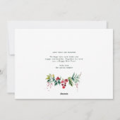 クリスマスモダン植物写真数々のコラージュ シーズンカード (裏面)