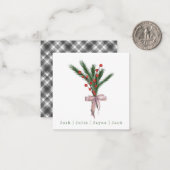 クリスマスモダン植物園 ノートカード (正面/裏面インサイチュ)