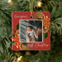 クリスマスモダン植物学 |初めてのクリスマス写真