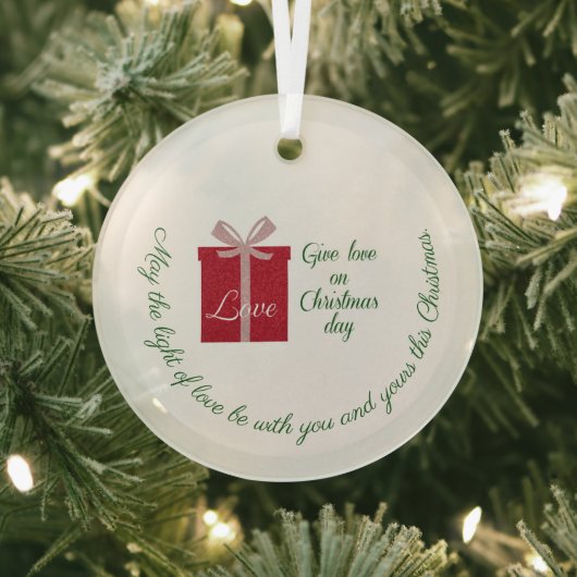 クリスマスモダン装飾品への愛の贈り物 ガラスオーナメント (インサイチュ)