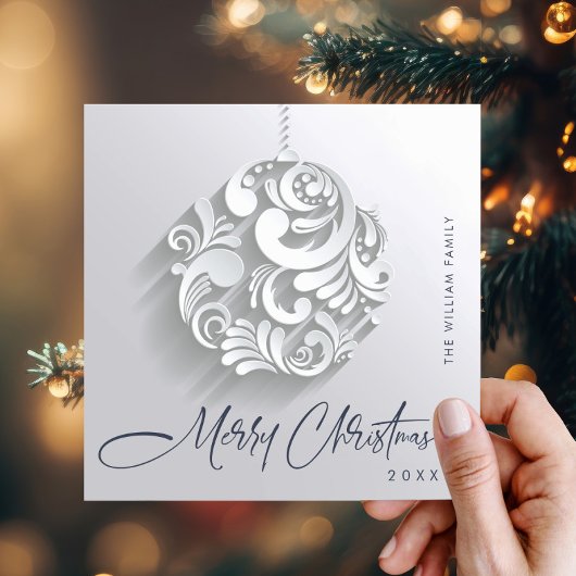 クリスマスモダン装飾挨拶シンプル シーズンカード