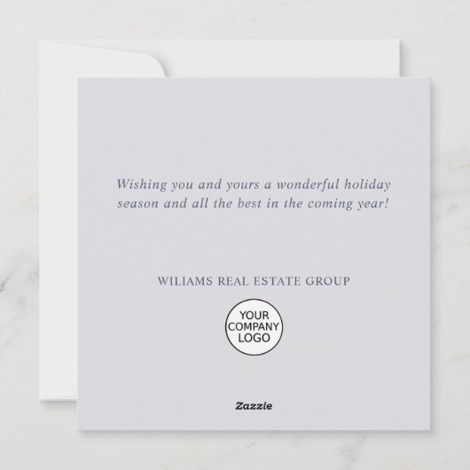 クリスマスモダン装飾挨拶シンプル シーズンカード (裏面)