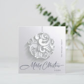 クリスマスモダン装飾挨拶シンプル シーズンカード (スタンド正面)