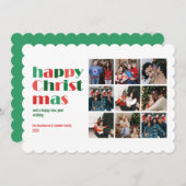 クリスマスモダン複数カスタム写真家族 シーズンカード (正面/裏面)