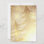 クリスマスモダン金ゴールドツリー星クリスチャン結婚ズ 招待状 (裏面)