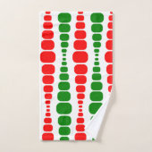 クリスマスモダン長方形 バスタオルセット (ハンドタオル)