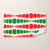 クリスマスモダン長方形 バスタオルセット (ハンドタオル)