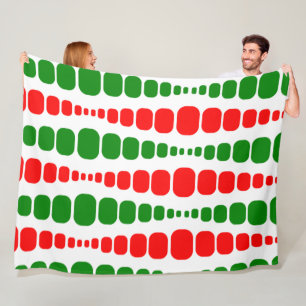 クリスマスモダン長方形 フリースブランケット