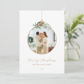 クリスマスモダン飾りメリークリスマスフォト シーズンカード (スタンド正面)